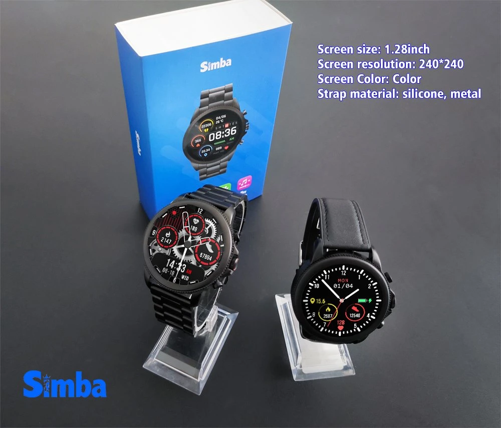 2022 Simba High Quality Black Sport Smart Watch Waterproof Digital Blood Pressure Monitor Heart Rate Watch for Men