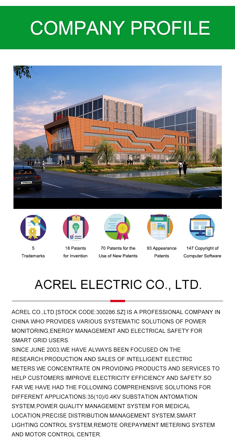 Acrel Awt100-CE DIN Rail Energy Meter Communication Device with Ethernet Communication Smart Meter Gateway Widely Used with Iot Platform