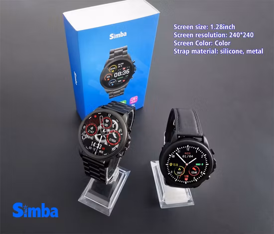 Simba C08 Fashion Men′ S Watch Sports Watch Play Music Bluetooth Call Fitness Health Monitoring Smartwatch